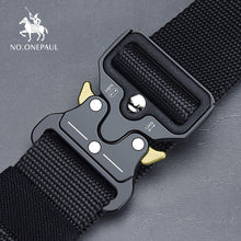 Load image into Gallery viewer, NO.ONEPAUL Tactical belt Military high quality Nylon men's training belt metal multifunctional buckle outdoor sports hook new