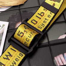 Load image into Gallery viewer, Off white Belt 100-200cm Street Style Canvas Men's Belt Industrial Letters Canvas Belts Women Men Punk Embroidery Waist Strap