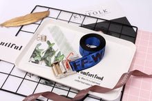 Load image into Gallery viewer, Off white Belt 100-200cm Street Style Canvas Men's Belt Industrial Letters Canvas Belts Women Men Punk Embroidery Waist Strap