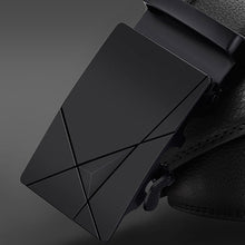 Load image into Gallery viewer, NO.ONEPAUL Brand Fashion Automatic Buckle Black Genuine Leather Belt Men's Belts Cow Leather Belts for Men 3.5cm Width WQE789