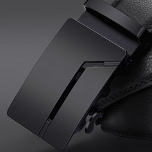 Load image into Gallery viewer, NO.ONEPAUL Brand Fashion Automatic Buckle Black Genuine Leather Belt Men's Belts Cow Leather Belts for Men 3.5cm Width WQE789