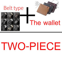 Load image into Gallery viewer, NO.ONEPAUL Brand Fashion Automatic Buckle Black Genuine Leather Belt Men's Belts Cow Leather Belts for Men 3.5cm Width WQE789